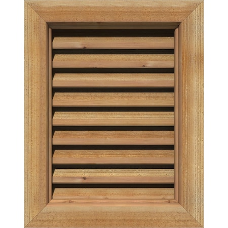 Vertical Gable Vent Functional, Western Red Cedar Gable Vent W/ Brick Mould Face Frame, 20W X 14H